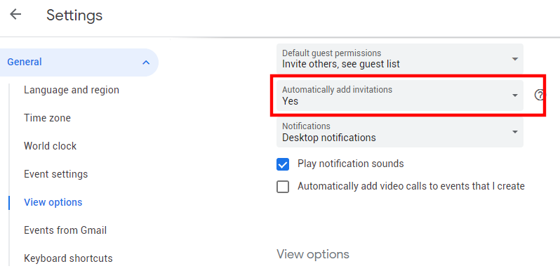 Google Calendar Notification